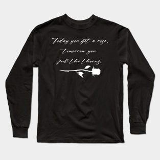 ROSE & THORNS (dark background) Long Sleeve T-Shirt